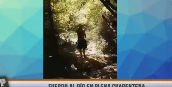 En plena cuarentena fueron a pasar el día al río