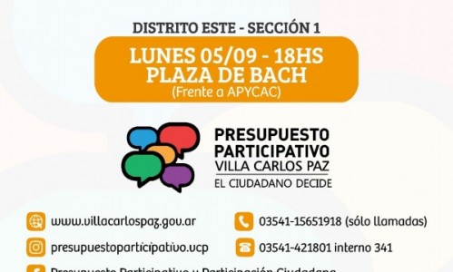 Comienzan las asambleas por el presupuesto participativo