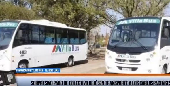 Sorpresivo paro de Transporte en Villa Carlos Paz