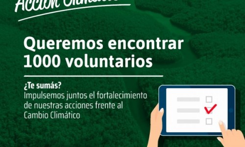 Convocatoria pública de voluntarios para la acción climática